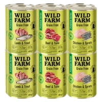 WILD FARM Premium Grain Free Mix smaków 12x400g - bezzbożowa karma dla kota