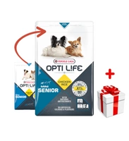 VERSELE-LAGA Opti Life Senior Mini 2,5kg - z kurczakiem - dla małych ras w wieku powyżej 7 lat + niespodzianka dla psa GRATIS!