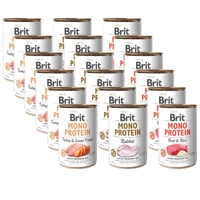 BRIT MONO PROTEIN Mix Smaków 18x400g