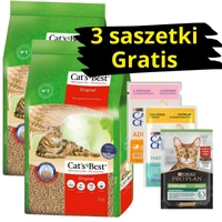 JRS Cats Best Eko Plus - Żwirek Drewniany Zbrylający 2x30l / 26kg