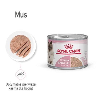 ROYAL CANIN®   Babycat Instinctive Mousse 195 g puszka karma mokra, mus dla kociąt od odsadzenia do 4 miesiąca życia