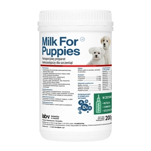 Lab-v Milk For Puppies- mleko dla szczeniąt 200g-Zestaw z butelką i smoczkami