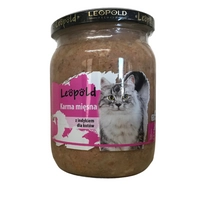 Leopold Karma mięsna z indykiem dla kotów 6x500g (Słoik)