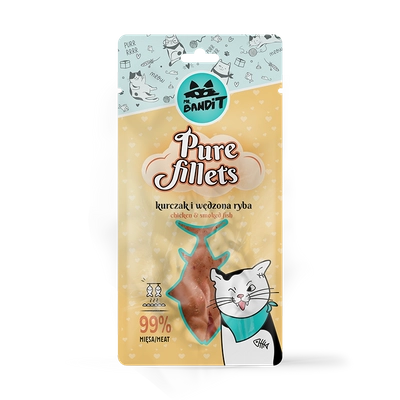 Mr Bandit Pure Fillets kurczak i wędzona ryba 30g	