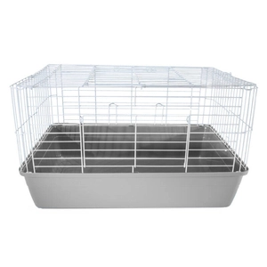 Klatka dla gryzoni i królika, 68,8x44,3x40,3 cm , biało/szara