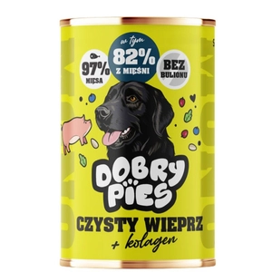 Dobry Pies Mono Wieprzowina z kolagenem 400g