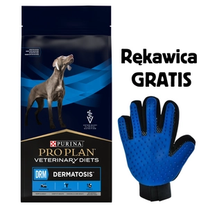 PRO PLAN Veterinary Diets DRM Dermatosis Karma sucha dla psa 12kg + Rękawica do czesania GRATIS!