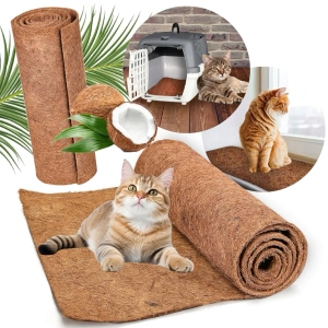 NUXIE® PREMIUM Mata kokosowa legowisko posłanie do transportera klatki drapak dla królika kota xxl 60x100cm