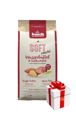 Bosch Soft Maxi Bawół Wodny & Bataty 12,5kg + Niespodzianka dla psa GRATIS