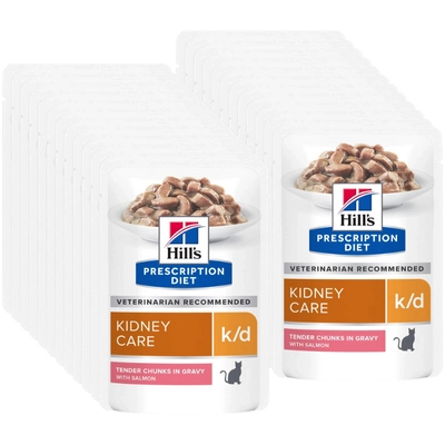 HILL'S PD Prescription Diet Feline k/d łosoś 24x85g - saszetka