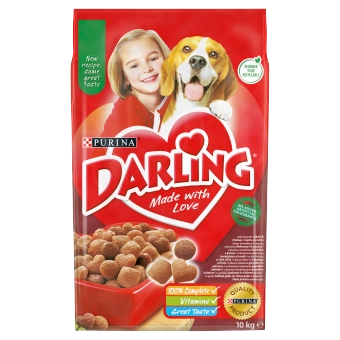 PURINA Darling z pyszną mieszanką wołowiny i kurczaka 10 kg/Opakowanie uszkodzone (3247,3015,3538, 4102,4076)