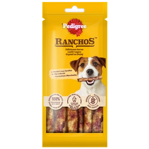 PEDIGREE - Ranchos Gryzaki na Dłużej 40 g – przysmaki dla psa, bogate w kurczaka, z marchewką