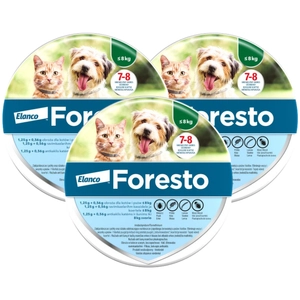 ELANCO Foresto Obroża dla kotów i psów poniżej 8kg x3