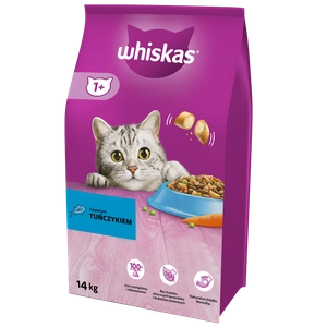 WHISKAS Adult 14 kg - sucha karma dla dorosłego kota, z pysznym tuńczykiem / Opakowanie uszkodzone (4336,4339,4342,4393)