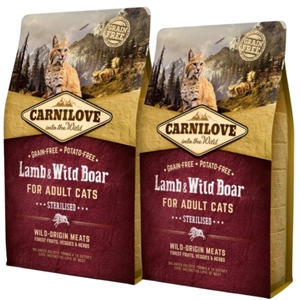 CARNILOVE Cat Lamb & Wild Boar Sterilised 2x2kg