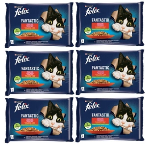 FELIX Fantastic w galaretce z kurczakiem i wołowiną 12x(4x85g)