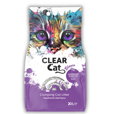 Clear Cat Blanco Lawenda żwirek bentonitowy 20l-16,5kg/Opakowanie uszkodzone (2476) !!! 