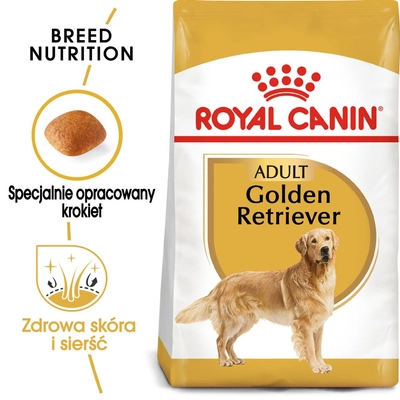 ROYAL CANIN Golden Retriever Adult 12kg karma sucha dla psów dorosłych rasy golden retriever/ Opakowanie uszkodzone (2715) !!! 