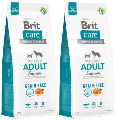BRIT CARE Grain-free Adult Salmon 2x12kg 