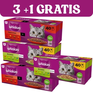 WHISKAS Adult saszetki 120x85g + 40x85g GRATIS