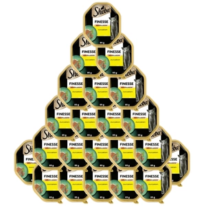 SHEBA Finesse tacka 22x85 g – mokra karma pełnoporcjowa dla dorosłych kotów, z kurczakiem, w pasztecie