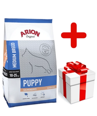 ARION Original Puppy Medium Breed Salmon & Rice 12kg + niespodzianka dla psa GRATIS!