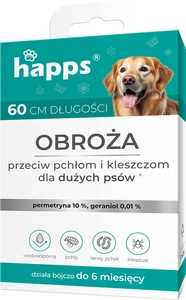 HAPPS - obroża przeciw pchłom i kleszczom dla dużych psów 60cm