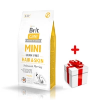 BRIT CARE Mini Grain-Free Hair&Skin 2kg + niespodzianka dla psa GRATIS!