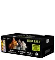 PetRepublic karma mokra dla kotów kawałki w delikatnym sosie MIX mięsnych smaków 48x85g