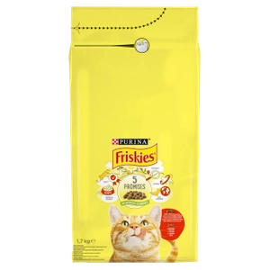 PURINA Friskies Karma dla kotów z mieszanką wołowiny i kurczaka z warzywami 1,7kg