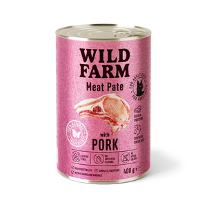 WILD FARM Pate with Pork 400g - bezglutenowa karma dla kota
