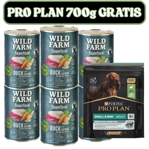 WILD FARM Superfood Duck 6x400g bezzbożowa karma dla psa