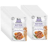 BRIT CARE Cat  Pouches Kitten Fillets in Jelly with Savory Salmon 24x85g