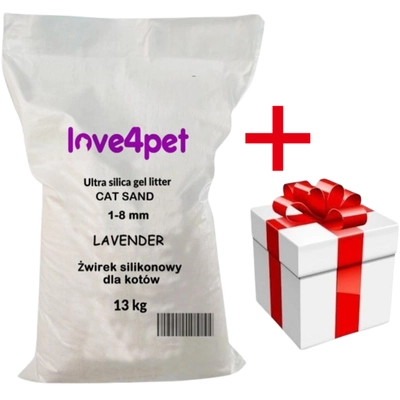 Żwirek Silikonowy dla Kota Cat Sand Lavender 13kg + niespodzianka dla kota GRATIS!!!