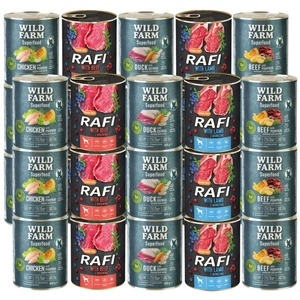 DOLINA NOTECI Rafi + WILD FARM Superfood Mix smaków 30x800g