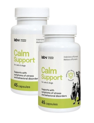 Lab-v Calm Support – Wspomaganie przy objawach stresu i zaburzeniach behawioralnych 2x45 kapsułek