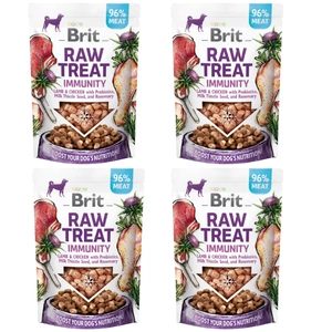 BRIT CARE Dog Raw Treat Immunity Lamb & Chicken with Probiotics, Milk Thistle Seed and Rosemary 4x40g