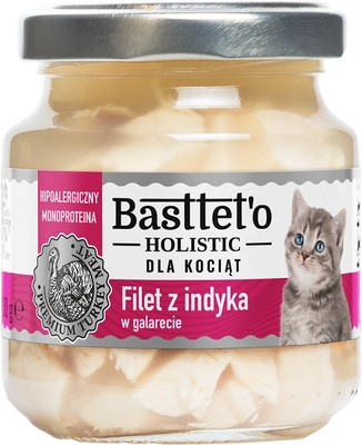 Basttet'o Holistic filet z indyka w galerecie dla kociąt 130g