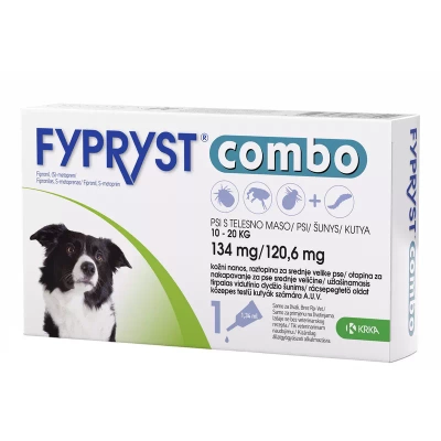 KRKA Fypryst Combo krople na pchły i kleszcze dla psa 10-20 kg 134mg/1,34ml 1 pipeta