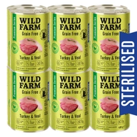 WILD FARM Premium Grain Free Turkey and Veal 12x400g  - bezzbożowa karma dla kota sterylizowanego