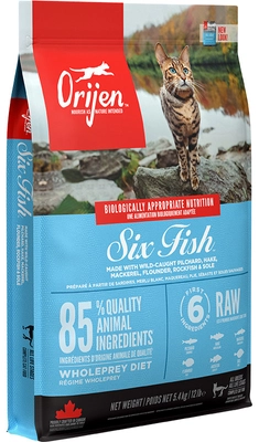 ORIJEN Six Fish cat 5,4kg/ Opakowanie uszkodzone (5046)