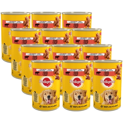 PEDIGREE Adult mokra karma pełnoporcjowa dla dorosłych psów, z wołowiną w galaretce12x400g