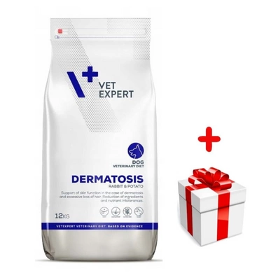 VETEXPERT Dog Dermatosis Rabbit&Potato 12kg + niespodzianka dla psa GRATIS!	