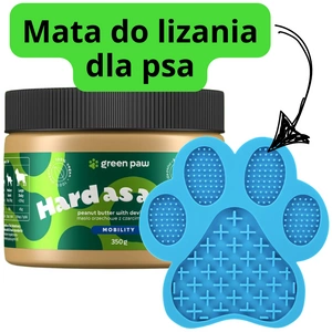 Green Paw Hard as a Nut 350g - Masło orzechowe z czarcim pazurem dla psów (Human Grade) + Mata do lizania dla psa