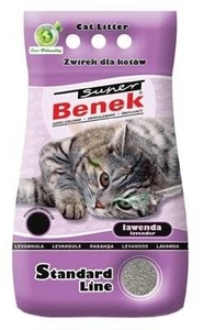 SUPER BENEK Żwirek Lawenda 10l-7,8kg \ Opakowanie uszkodzone (2913) !!!