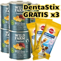 WILD FARM Superfood Beef (Wołowina z dynią, ziemniakami i natką pietruszki) 6x800g bezzbożowa karma dla psa