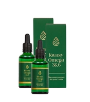 Lab-v Kwasy Tłuszczowe Omega 3 i 6 stosowane na ogólną poprawę stanu zdrowia oraz sierści i skóry dla psów i kotów 2x50ml