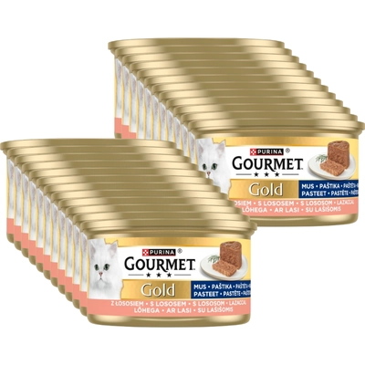 Purina Gourmet Gold mus z łososiem 24x85g