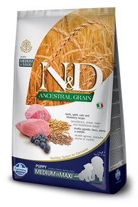 Farmina N&D Ancestral Grain canine LAMB & BLUEBERRY PUPPY MEDIUM & MAXI 12 kg