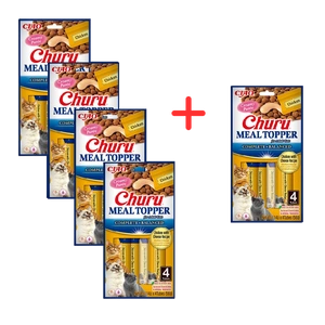 INABA  Cat Meal Topper Chicken wiith Cheese Recipe 4x14 (56g) 4+1 GRATIS